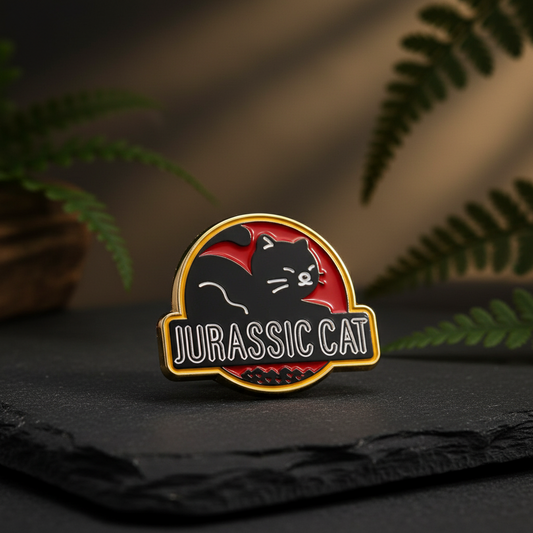 "Jurassic Cat" Cat Pin