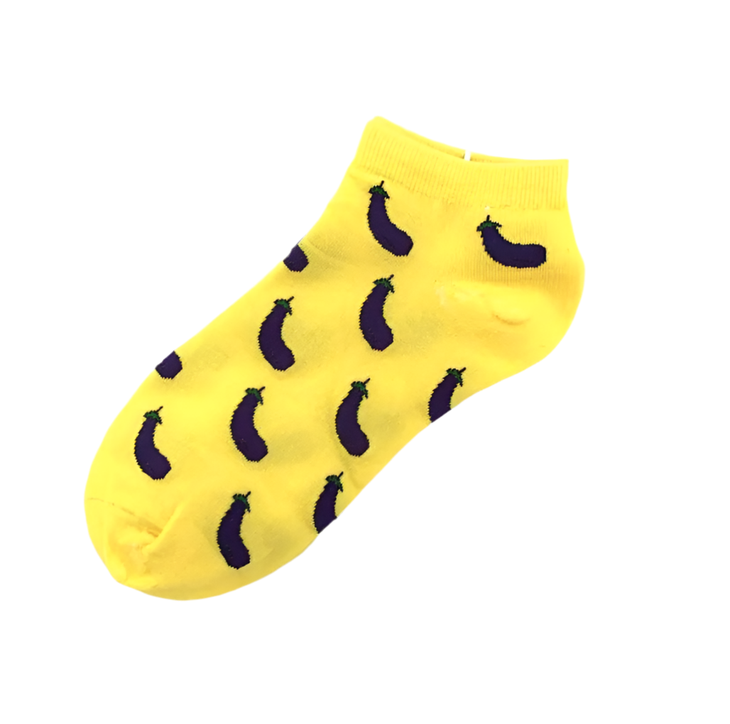 chaussettes courtes aubergines