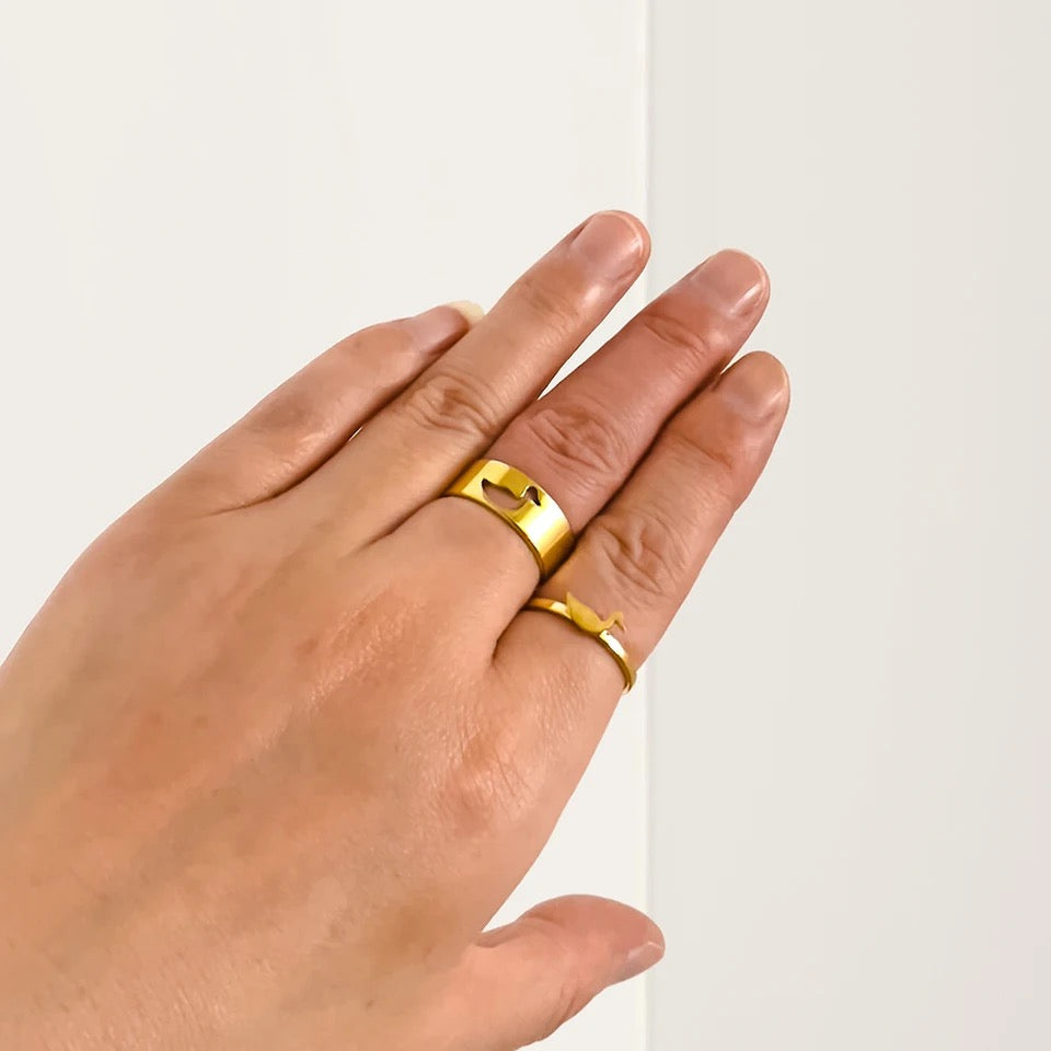 Anillos de pareja de patos