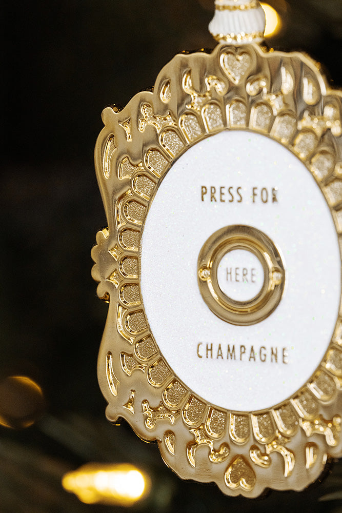 Press for champagne - Christmas ornament