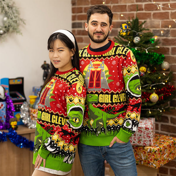 Pull de Noël Jurassic Park