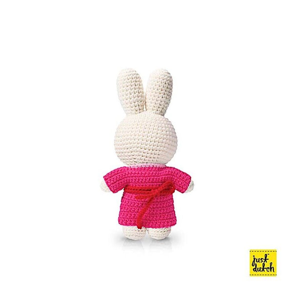 Peluche en Crochet Miffy - Robe Arc-en-ciel naturel