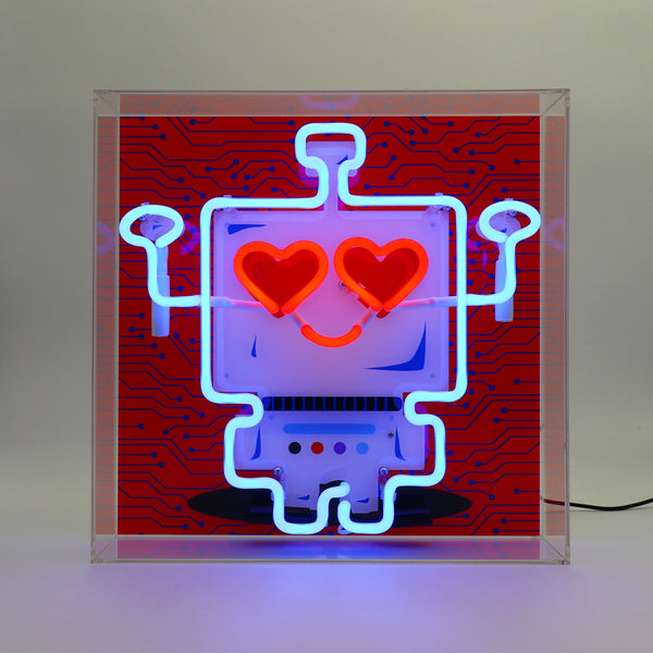 Robot Large Glass Panel for Neon Box