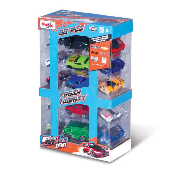 Pack de 20 véhicules en métal frais