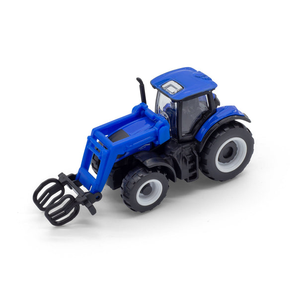 MINI MACHINES DE TRAVAIL - TRACTEUR NEW HOLLAND 3" AVEC CHARGEUR FRONTAL