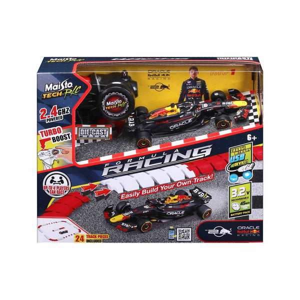 MINI CIRCUIT DE COURSE F1 RC EN MÉTAL MOULÉ SOUS PRESSION 1:41 RED BULL 2024 VERSTAPPEN 2,4 GHz