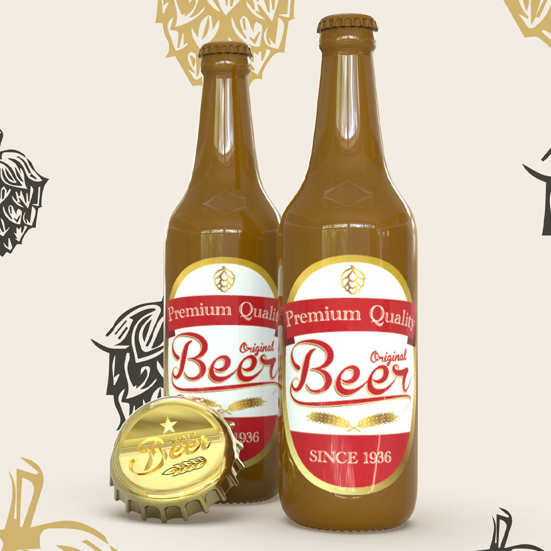 Llavero con botella de cerveza