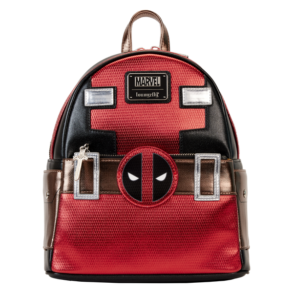 Mochila mini de Deadpool para cosplay, metálica