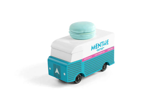 Camioneta de madera Candycar World: camioneta Mint Macaron