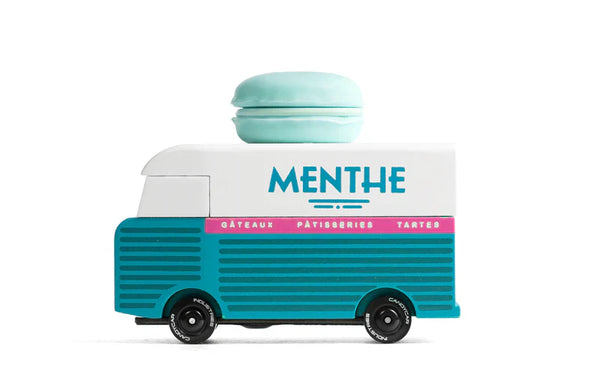 Camioneta de madera Candycar World: camioneta Mint Macaron
