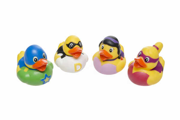 Mini patos superhéroes