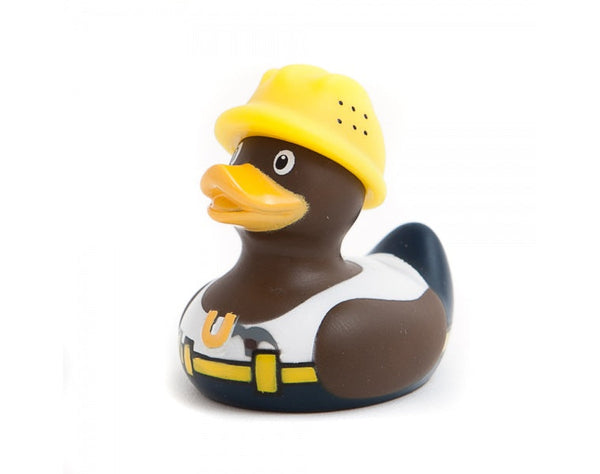 Mini pato trabajador de la construcción