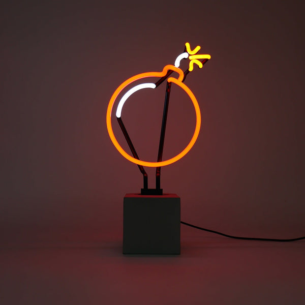 "Bomb" neon sign