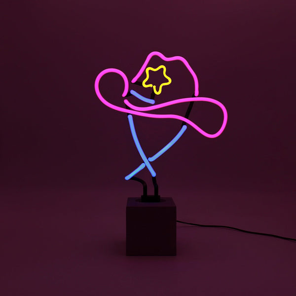 Neon "Cowboy Hat" sign