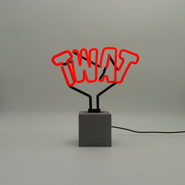 "Twat" neon sign
