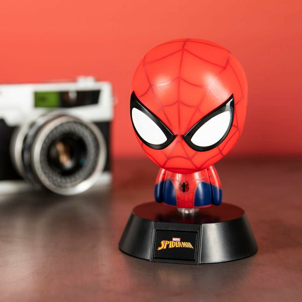Lámpara de noche 3D con el icono de Marvel: Spider-Man