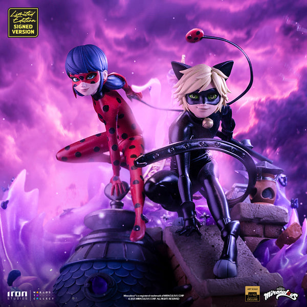 スタチュー レディバグ&シャノワール - Miraculous 10周年記念 サイン入りエディション - デラックス アートスケール 1/10