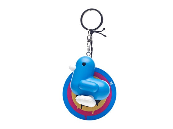 CMYK Cyan Duck Keychain