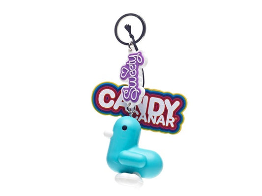 Candy Blue Duck Keyring