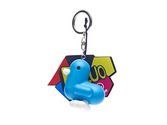 Neon Blue Duck Key Ring