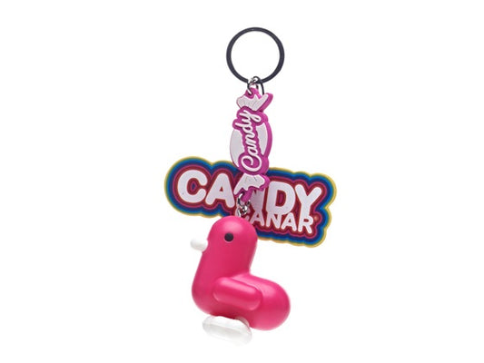 Fuchsia Candy Duck Key Ring