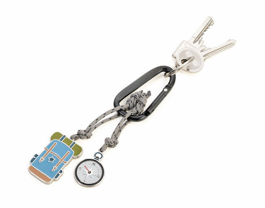 Hiking carabiner key ring