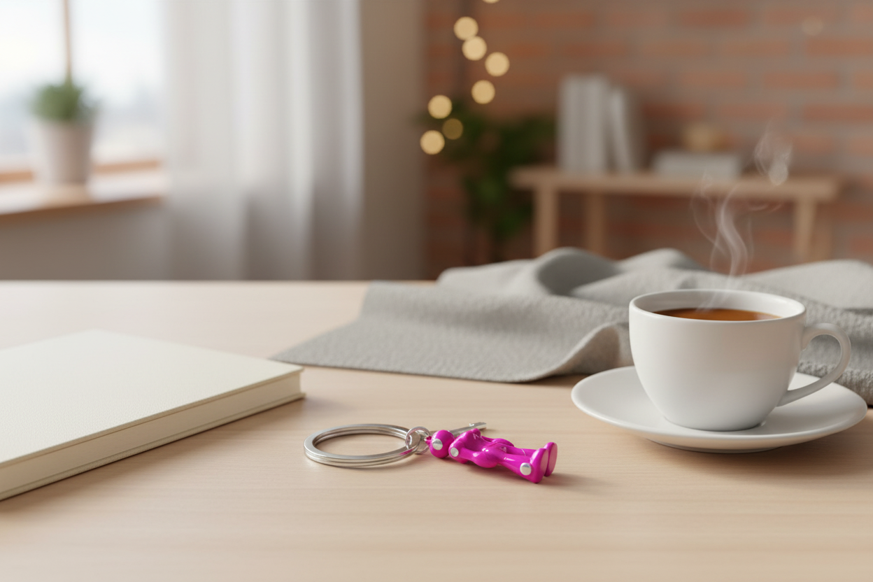 Porte clés Robot Femme