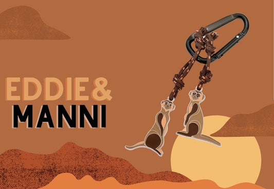 Eddie & Manni Meerkats Carabiner Keychain