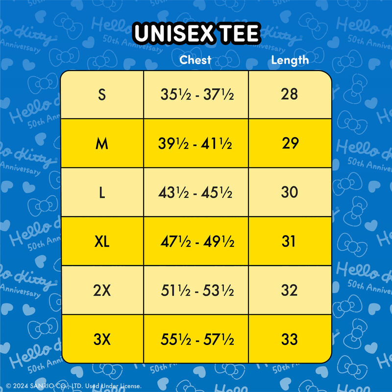 T-Shirt Unisexe Hello Kitty - 50ème Anniversaire