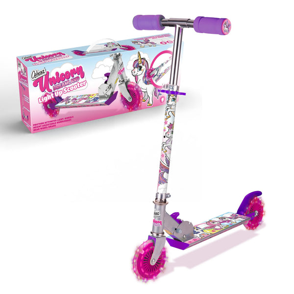 Trottinette Unicorn Dreamland avec roues clignotantes