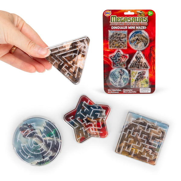 6 MINI LABYRINTHES DINOSAURES