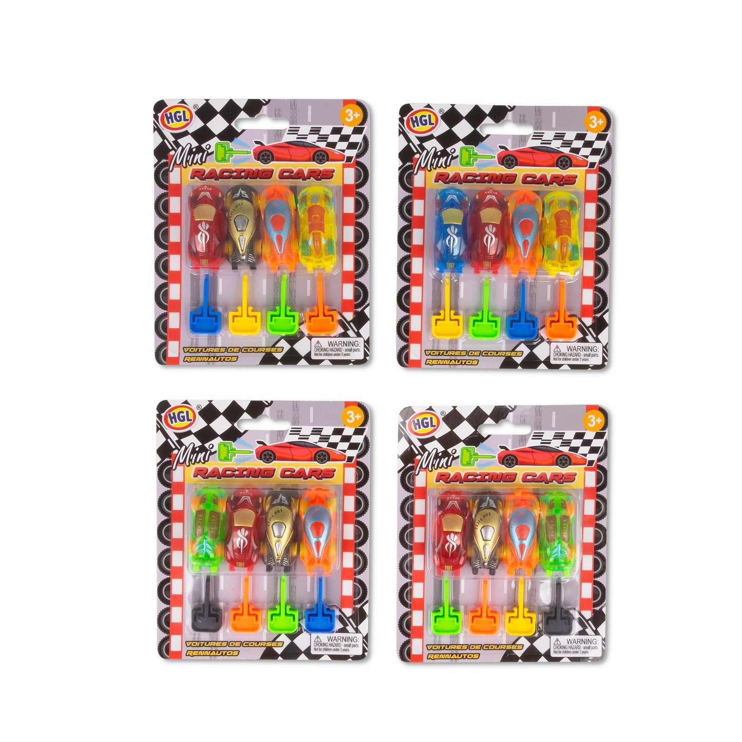 MINI VOITURES DE COURSE 4PK