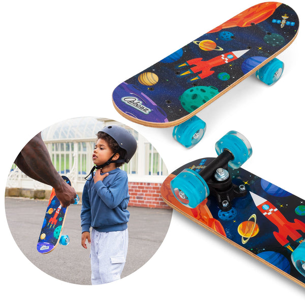SKATEBOARD SPACE AVEC ROUES CLIGNOTANTES 17 POUCES