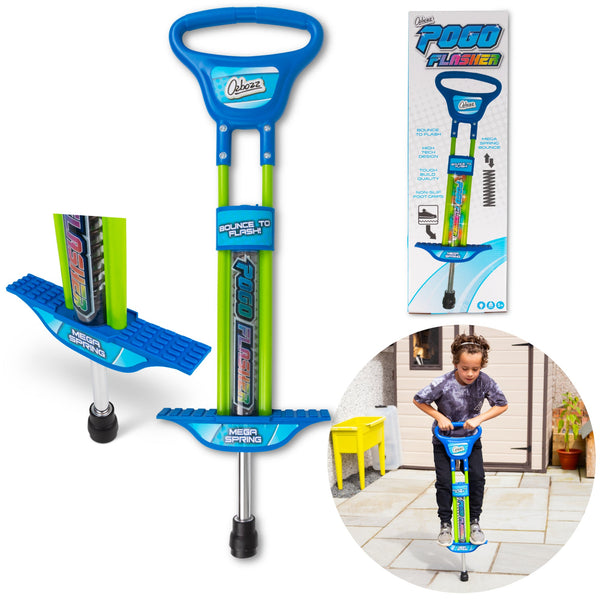 POGO STICK LUMINEUX BLEU 89CM