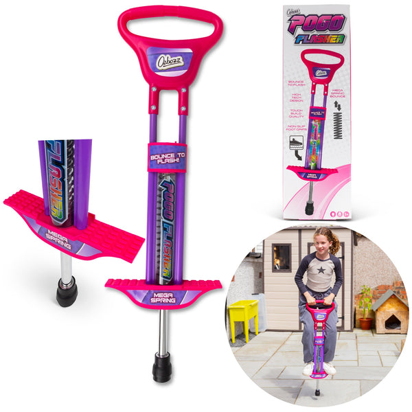 POGO STICK GO LIGHT UP ROSE 89CM