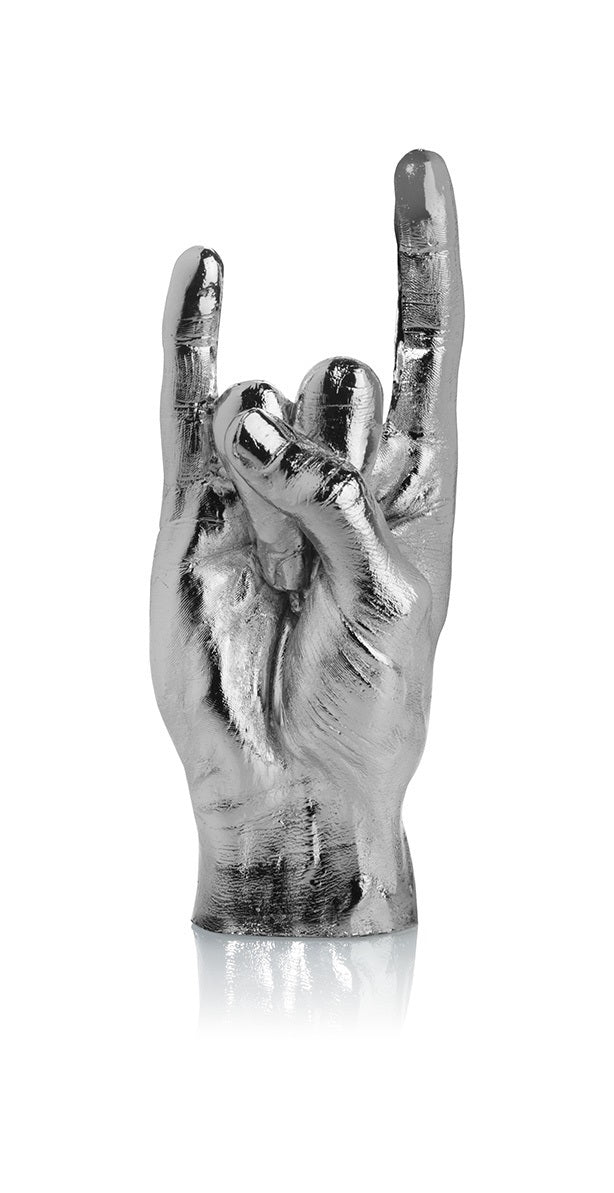 Sculpture Main You Rock - Argenté Bitten – Objet déco original