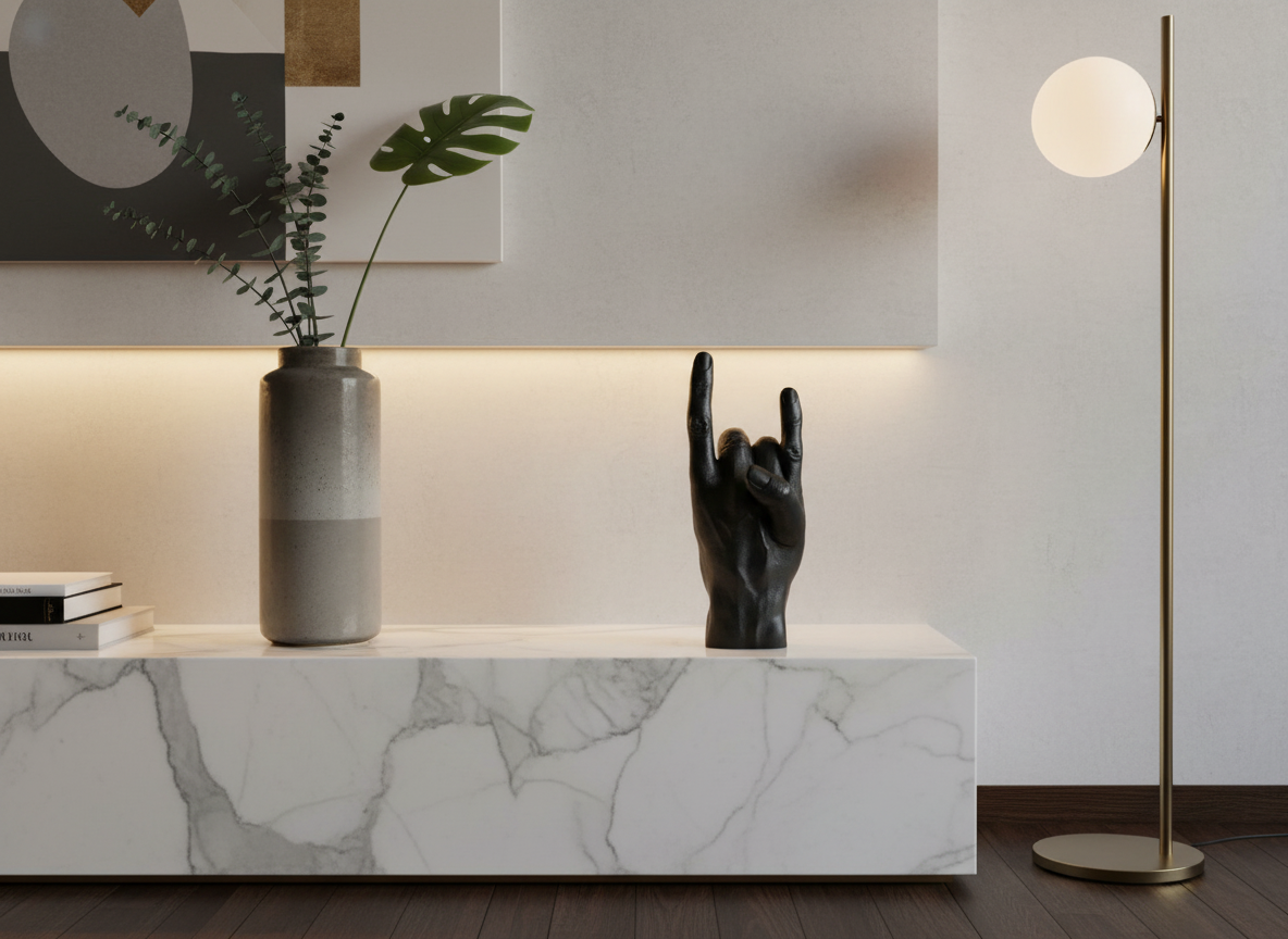 Sculpture Main You Rock - Noir