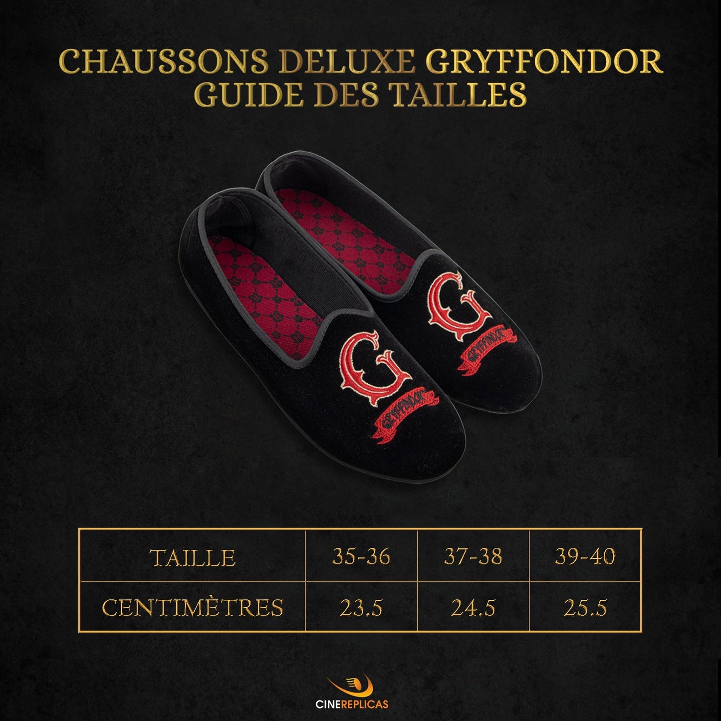 *Chaussons Deluxe Gryffondor