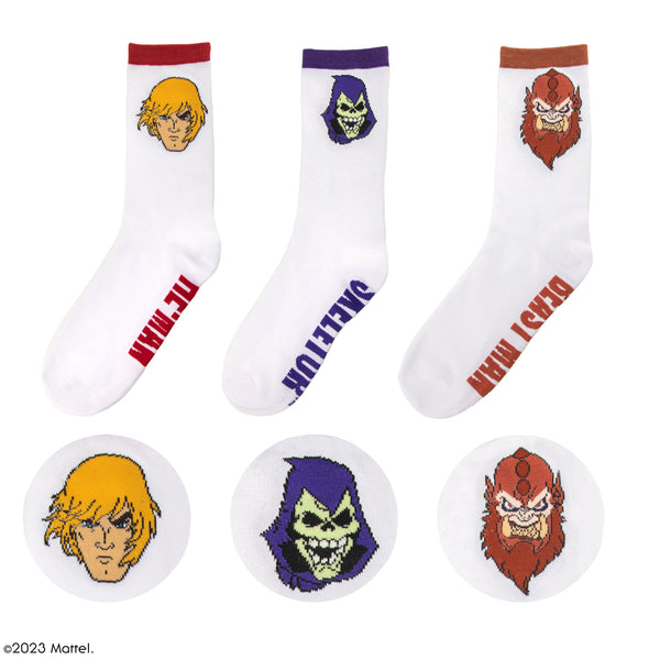 *Set of 3 Pairs of He-Man, Skeletor & Beast Man Socks