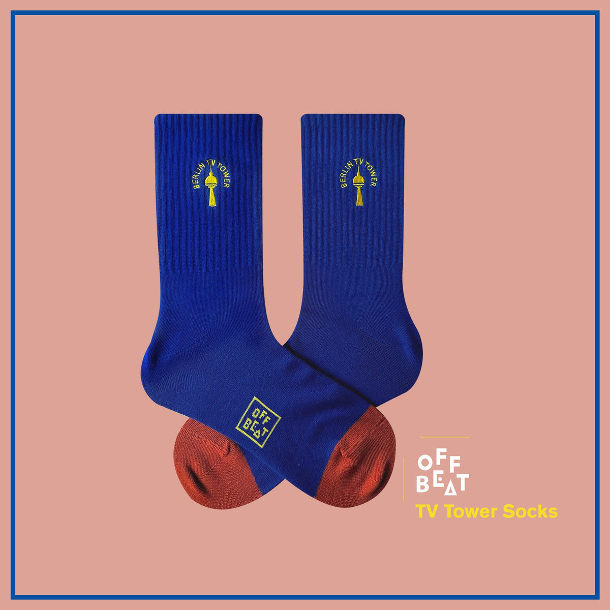 Chaussettes Brodées Tour de Télévision de Berlin