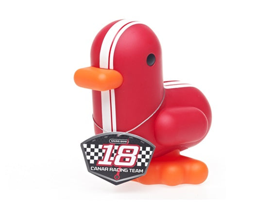 Tirelire Canard Rouge Racer Cadeau Geek