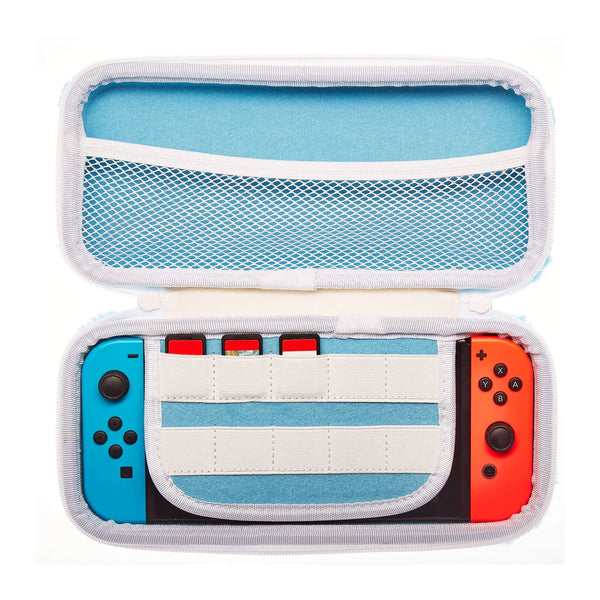 Étui Nintendo Switch - Licorne Fluffy Bleue
