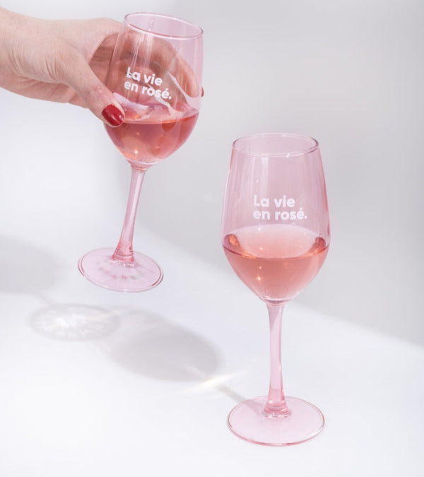 Set de deux verres - La vie en rosé