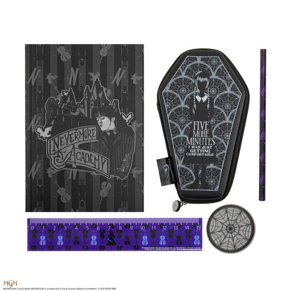 Wednesday Coffin Stationery Set
