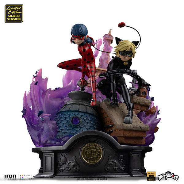 スタチュー レディバグ&シャノワール - Miraculous 10周年記念 サイン入りエディション - デラックス アートスケール 1/10