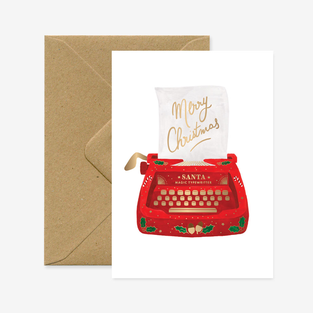 Christmas Typewritter - Carte de voeux