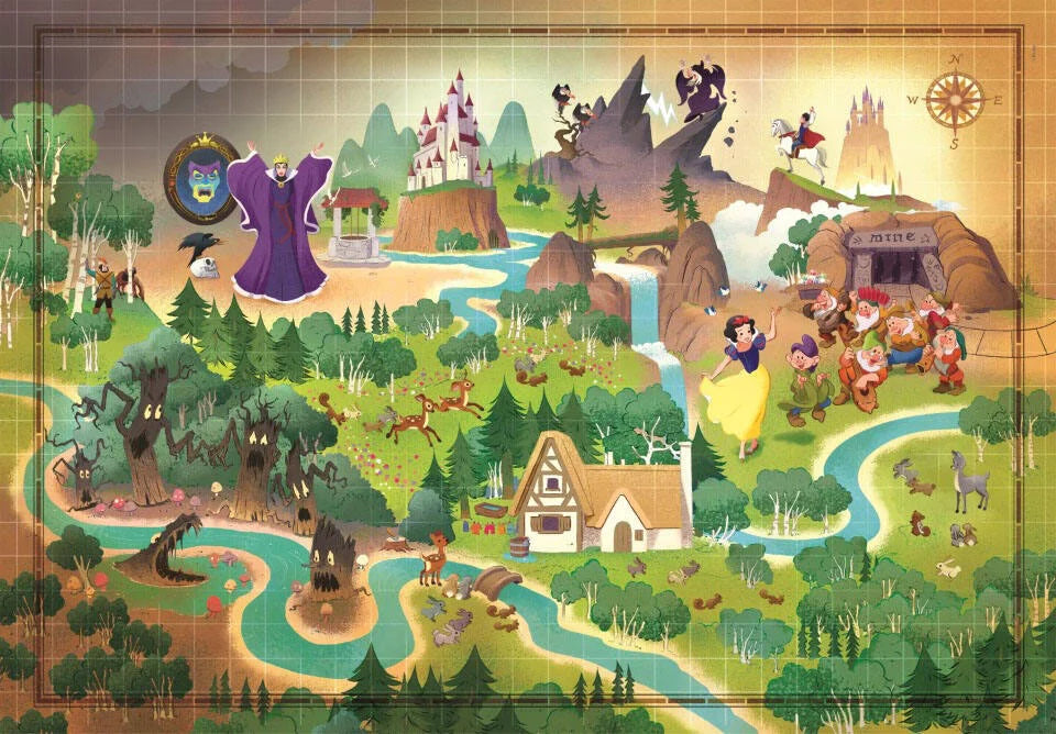 Rompecabezas de mapas de historias de Disney: Blancanieves