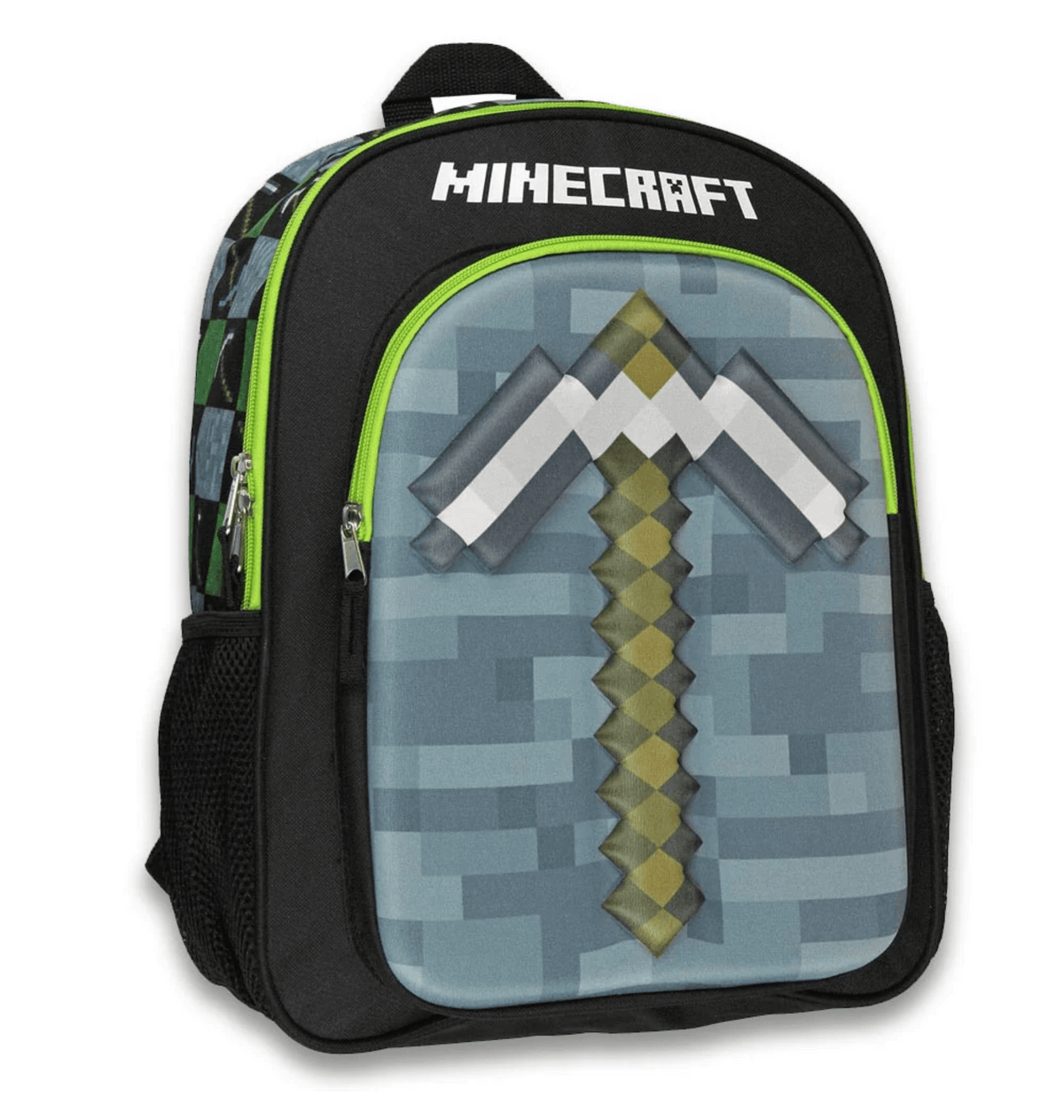 Sac à dos Minecraft avec poche pioche moulée