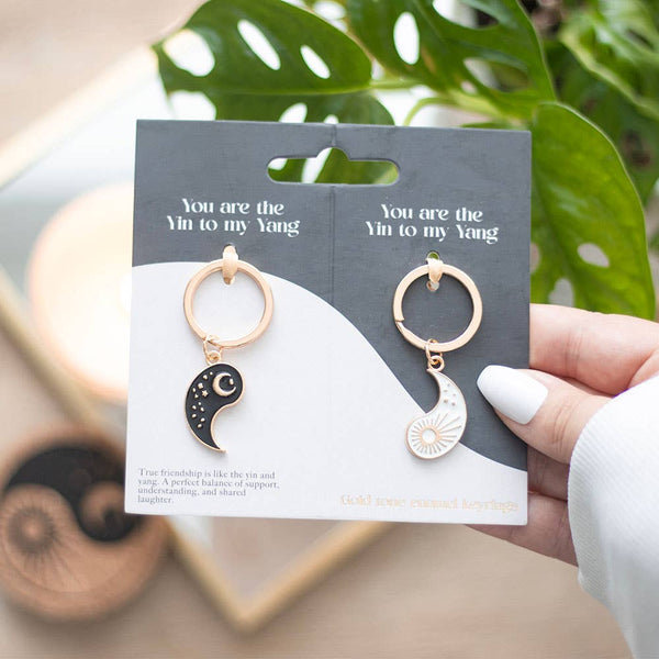 Conjunto de porta-chaves Yin Yang para melhores amigos
