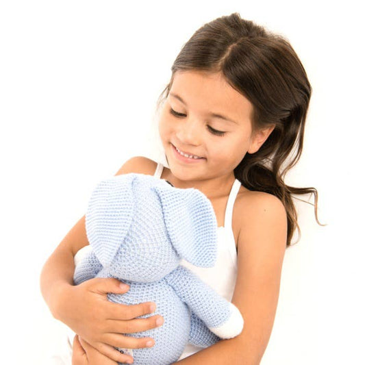 Peluche de ganchillo XL - Conejo azul claro